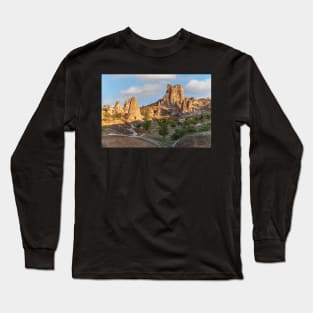 Rock Formations and Dwellings at Goreme Long Sleeve T-Shirt